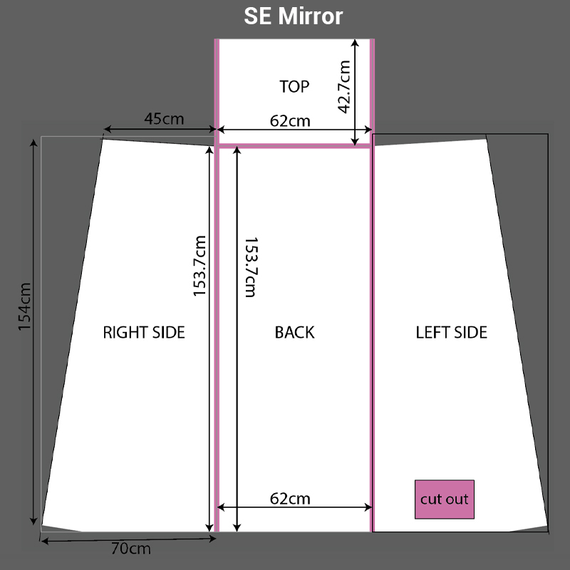 SE Mirror Size